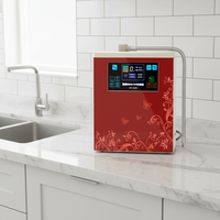 Machine à eau hydrogénée électrique 7 plaques, alcaline ionisée, filtration en deux étapes, autonettoyante, alerte vocale, CE, double tension, OEM ODM