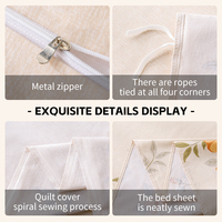 Vente en gros de draps de lit personnalisés en coton 100% - Ensemble de literie 4 pièces - Housse de couette - Taille King Size - Taille Queen Size - Taille Full - Super doux - Luxe