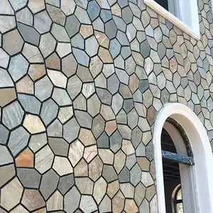 天然铁锈板岩墙面覆层石材面板板岩墙面贴面，用于墙壁和地板