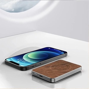 ชุดแบตเตอรี่แม่เหล็ก, ธนาคารพลังงานไร้สายแม่เหล็กไม้ 10000mAh ชาร์จเร็วสําหรับ Iphone และ Airpods - Product Image 6
