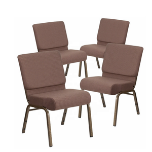 Venta al por mayor muebles comerciales Silla de Teatro Auditorio tela púrpura acolchado sillas de Iglesia - Product Image 5