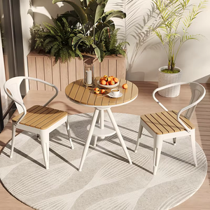 Süt çay dükkanları kafeler için avlu balkon masa sandalye kombinasyonu açık hava eğlence - Product Image 5
