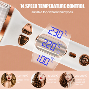 <span class=keywords><strong>Rizador</strong></span> de Pelo Automático de 25 mm con Barril de Cerámica de Turmalina, Control de Temperatura LCD, 100-230 ℃   Estilizador de Cabello con Doble Dirección de Rotación - Product Image 3