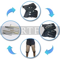 Kit d'outils professionnel pour ferrage de chevaux avec chaps de ferrage en acier inoxydable et tablier noir |   Ensemble de soins durables pour les sabots des chevaux