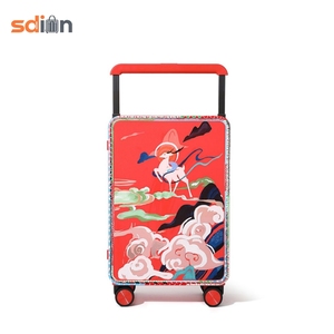 MAYERTRIP Original Hand-Painted Luggage Graffiti Wide-Handle PC Frame Spinner <strong>Suitcase</strong> [Crane][Deer] Custom Cartoon <strong>Light</strong> <strong>Weight</strong> - Product Image 2