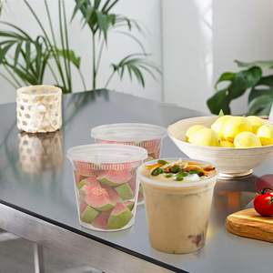 24/32oz Food <b>Storage</b> Containers Freezer Deli Cups <b>for</b> Soup Plastic Deli Kitchen Leak-Proof Soup Cup Food Containers with Lids - Product Image 6