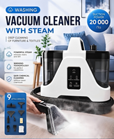Dernier modèle de nettoyeur vapeur électrique multifonction à eau chaude pour le nettoyage des taches sur les tissus d'ameublement et les tapis domestiques