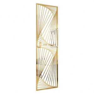 Paravent d'intérieur mobile multifonctionnel de luxe en acier inoxydable LL333, translucide, étanche et durable, style chinois antique - Product Image 4