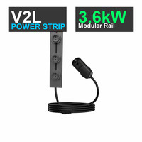 Déchargeur de véhicule électrique avec convertisseur de décharge EV et adaptateur V2L 16A 3600W de puissance maximale pour fête barbecue