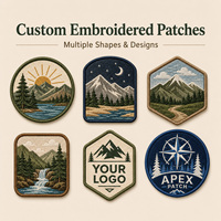 Patchs brodés 3D haute densité personnalisés APEX avec logo et motif sur mesure, à coudre