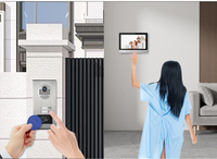 Appartements Écran Interphone Porte-clés Déverrouillage Interphone Déverrouillage Vidéo Sonnette Avec Écran Système D'interphone Vidéo 2 Écran
