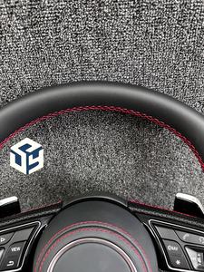 Volant en cuir pour Audi A3 8P A4 B8 A5 B8 A6 C7 A7 C7 A8 D4 Q3 Q5 Q7 <span class=keywords><strong>S4</strong></span> S3 S5 S6 RS4 RS6 TT <span class=keywords><strong>MK2</strong></span> - Product Image 4