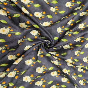 Tela de Seda Cruda de Poliéster Tejida Negra, Suave y Duradera, Ligera, Transpirable, con Textura de Lujo, para Prendas de Moda, Acolchados y Costura - Product Image 3