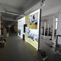 Stand modulaire en tissu avec bordure en silicone et éclairage LED de 20 pieds pour salon professionnel des matériaux de construction et systèmes d'exposition en aluminium