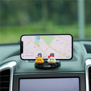 Support de téléphone de voiture en forme de cygne, adhésif, pour tableau de bord, pour la navigation, accessoire intérieur créatif en plastique - Product Image 1
