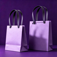 Créez votre logo de marque, sacs cadeaux en papier blanc de luxe, couleurs personnalisées, poignées imprimées en gros pour l'emballage de bougies et d'artisanat
