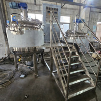 Équipement de production de pommades et de dentifrices à commande PLC automatique, homogénéisateur sous vide, mélangeur émulsifiant