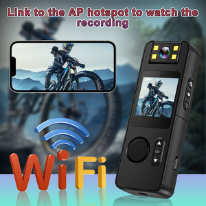 Caméra d'action CS11 1080P HD sans fil WiFi à clipser pour le cyclisme en extérieur, caméra embarquée noire - Product Image 5
