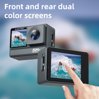 Caméra d'action sportive Ultra HD 5K 30FPS avec écran tactile LCD frontal, écran arrière, étanche, zoom optique 10x-20x, CMOS haute définition 1080p