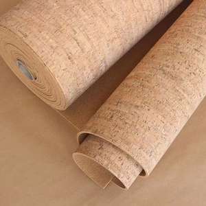 Feuille <span class=keywords><strong>de</strong></span> liège naturel <span class=keywords><strong>de</strong></span> 3/6 mm d'épaisseur, écologique, haute élasticité, décorative, pour tableau d'affichage mural, en <span class=keywords><strong>rouleau</strong></span>, feuilles adhésives - Product Image 1
