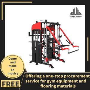 Equipo de Gimnasio Comercial, Soporte para Sentadillas, Color Negro y Rojo, Acero, con Logotipo, Embalaje para Uso Profesional - Product Image 2