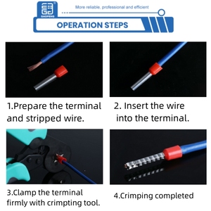 8mm 12mm Wire Ferrule Crimper Set 1200pcs AWG24-7 Copper Bootlace <strong>Terminals</strong> Pin Cord End Wire <strong>Terminals</strong> Crimping Tool Kit - Product Image 4