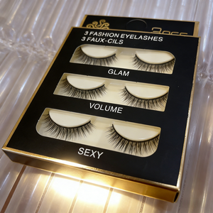ขนตาปลอมยี่ห้อ XY แบบ 5D จำนวน 3 คู่ พร้อมแถบผ้าฝ้ายสีดำ นุ่มพิเศษ สวมใส่สบาย เหมาะสำหรับใช้ในชีวิตประจำวันและงานปาร์ตี้ - Product Image 3