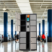 Casier intelligent à reconnaissance faciale PIN Armoire de rangement moderne en métal express pour supermarché Casier électronique intelligent