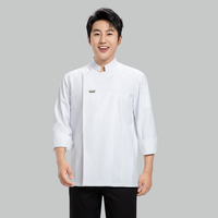 Veste de chef en polyester pour hommes, pour la restauration, les restaurants, les hôtels, les services de cuisine, manches longues, tenue de travail