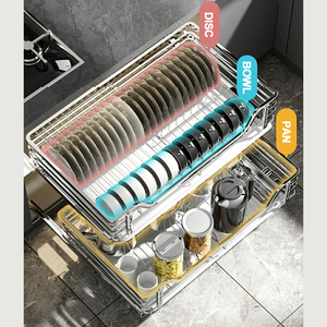 Phụ Kiện Nhà Bếp Trượt Kéo Trong Nhà Lưu Trữ Ngăn Kéo Dây Kim Loại Nhà Bếp Giỏ Đồ Lặt Vặt Món Ăn Khô Giá Trượt Với Runners - Product Image 3