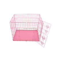 Cage pour chien en métal classique à haute performance coût-efficacité, avec plateau en plastique et conception durable