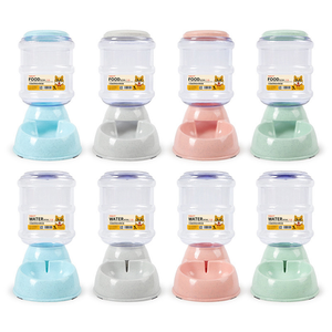 Grande capacité 3.8L mangeoire automatique pour animaux de compagnie stockage pratique eau et support de nourriture chat chien chiot bol d'eau potable - Product Image 2