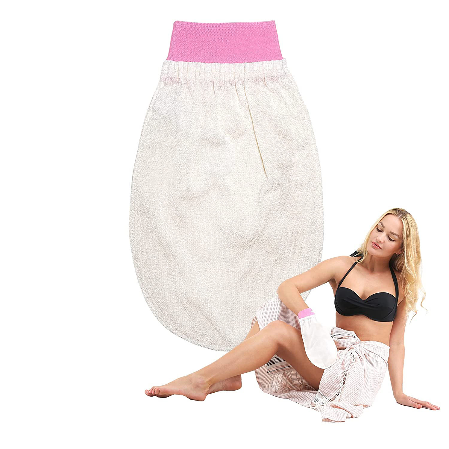 Новое поступление, отшелушивающие перчатки из натурального шелка-сырца или вискозные перчатки, варежка для ванны, 100% чистый шелк для лица и тела, удаление омертвевшей кожи