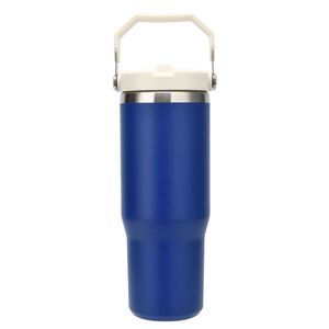 Gobelet de voyage isotherme avec poignée latérale confortable, en acier inoxydable à double paroi de 30 oz pour les boissons quotidiennes - Product Image 6