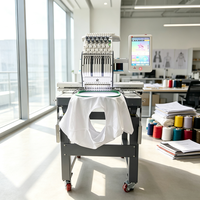 Machine à broder multi-aiguilles avancée, informatisée, à tête unique, pour vêtements et casquettes personnalisés