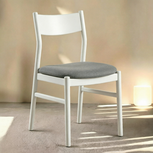 Silla de Comedor Móvil de Estilo Retro de Madera Maciza, Asiento Tapizado en Cuero PU, Respaldo Cómodo, Diseño <span class=keywords><strong>Simple</strong></span> para <span class=keywords><strong>Restaurante</strong></span> - Product Image 5