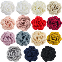 Classique Occasions Formelles Vêtements Accessoires En Gros Tissu Camélia Fleur Broches Grande Fleur De Soie Revers Épingle À Bandoulière