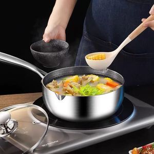 Stainless Steel Soup Pan 24Cm Uncoated <b>Nonstick</b> For Cooking And Serving - Product Image 1