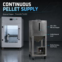 Imprimante 3D industrielle Protolink3D 600x600x1000mm FGF, 300 buses, extrusion de granulés, double extrudeur fermé, nivellement automatique, chauffage USB