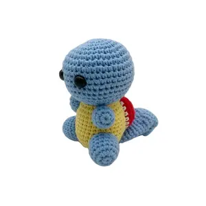 Vendita calda personalizzata Amigurumi peluche all'uncinetto tartaruga all'uncinetto bambole tartaruga blu