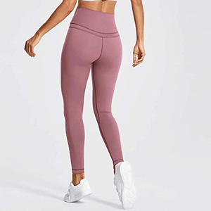 Leggings de Yoga de Cintura Alta con Compresión, Color <span class=keywords><strong>Nude</strong></span>, Sexy, con Abertura en la Parte Trasera, Leggings Sexys para Mujer - Product Image 5