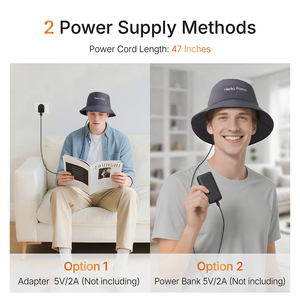 Chapeau de croissance capillaire en gros 660nm 850nm pour la croissance des cheveux, appareil de soin capillaire, réglable, portable, rechargeable, utilisation en plage - Product Image 3