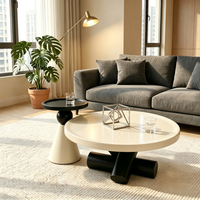 Geometrischer Metall-Couchtisch Design Künstlerisch Kreativ für Kleine Wohnzimmer Heimgebrauch Luxuriös Hochwertiges Gefühl Italienisch Minimalistisch