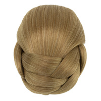 Chignon tressé synthétique de haute qualité en gros, postiche à clipser, chignon en forme de beignet, perruque à clipser pour femme