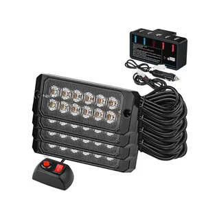 12LED Multi-Colour Flashing Light Night Alert LED Car Flashing Light for Trucks SUVs Motorcycles Signal Light