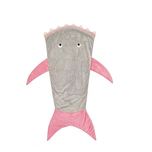 बच्चों के लिए शार्क की पूंछ पहनने योग्य कंबल और नींद बैग-100% कपास चार मौसमों के अनुकूल थ्रो - Product Image 4