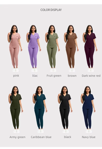 เสื้อคอวีและกางเกงจ็อกเกอร์ชุดยูนิฟอร์มพยาบาลสำหรับผู้<span class=keywords><strong>ชาย</strong></span>ผู้หญิงสำหรับแพทย์ทันตแพทย์โรงพยาบาลทันตกรรมโลโก้ออกแบบได้ตามต้องการ - Product Image 6