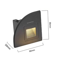 Rechteckige Form 24V 110V 220V Warmweiß Aluminiumgehäuse 3W LED Treppeneinbauleuchte Stufenbeleuchtung