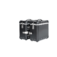Boîte latérale et sacoche de moto en alliage d'aluminium CL X7 37L, rangement universel avec système de sangles internes
