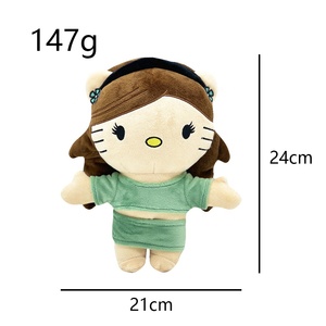 Nouvelle Peluche Hello Kitty Artist, Coussin Doux en Forme de <span class=keywords><strong>Chat</strong></span> de Dessin Animé HK, Monstre à Tête Verte en Coton PP, Couverture Réconfortante - Product Image 3